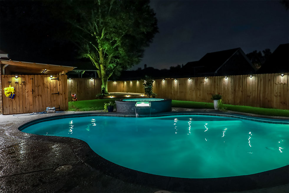 lightning at the swimming pool